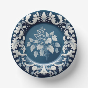  Engels Porcelain Blue & White China Bowls Papieren Kommen