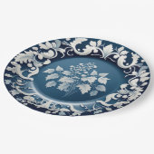  Engels Porcelain Blue & White China Papieren Bordje (Gekanteld)