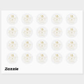 Engels Quinceanera Save the Date in Gold Ronde Sticker (Vel)