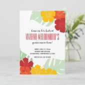 ENGELS quinceañera TROPICAL LUAU klassiek floraal Kaart (Staand voorkant)