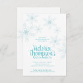 ENGELS quinceañera WINTER WONDERLAND Kaart (Voorkant / Achterkant)