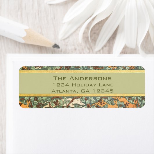  Engels Rabbit Hunt Return Address Etiket (Insitu)