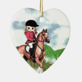 Engels rondzendmeisje keramisch ornament (Rechts)
