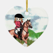 Engels rondzendmeisje keramisch ornament (Voorkant)