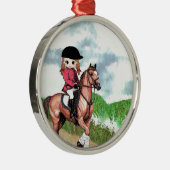 Engels rondzendmeisje metalen ornament (Rechts)