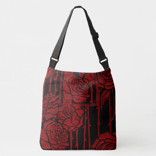 Engels Roos Boek Design Crossbody Tas (Voorkant)