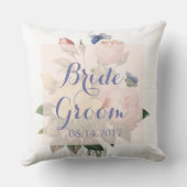 Engels Roos Butterfly Garden Weddenschap Forever Kussen (Achterkant)