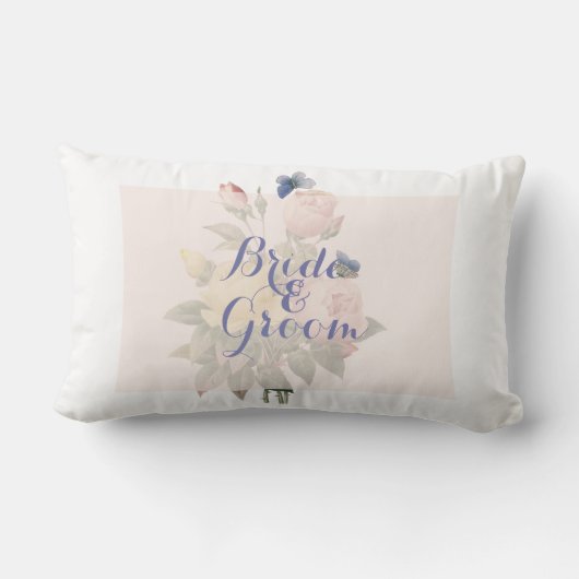 Engels Roos Butterfly Garden Weddenschap Forever Kussen (Achterkant)