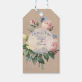 Engels Roos Butterfly Garden Weddenschap Hartelijk Cadeaulabel (Voorkant)