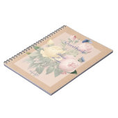Engels Roos Butterfly Garden Weddenschap Notitieboek (Linkerzijde)