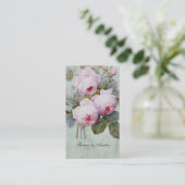  Engels Roos Garden Botanical Custom Visitekaartje (Staand voorkant)