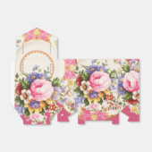 Engels Roos Garden High Tea Party Bedankdoosjes (Uitgevouwen)