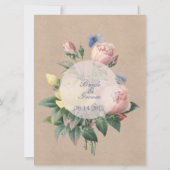 Engels Roos Garden Weddenschap Menu Kaart (Achterkant)