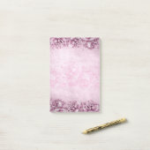  Engels Roos Lavender Violet Pink Floral Post-it® Notes (Op bureau)