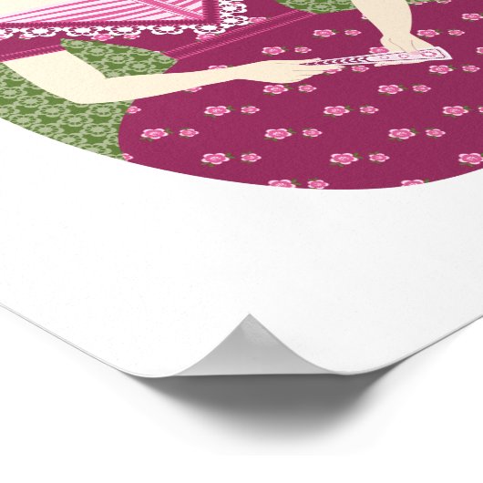 Engels Roos Matryoshka Poster (Hoek)