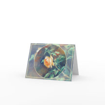 Engels Roos originele kunst Gevouwen Nota Kaart