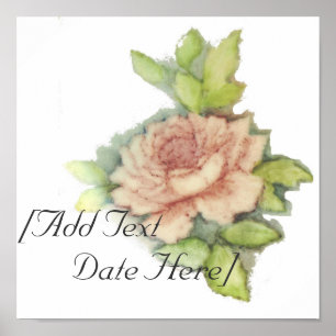 Engels Roos Poster-Aanpassen Poster