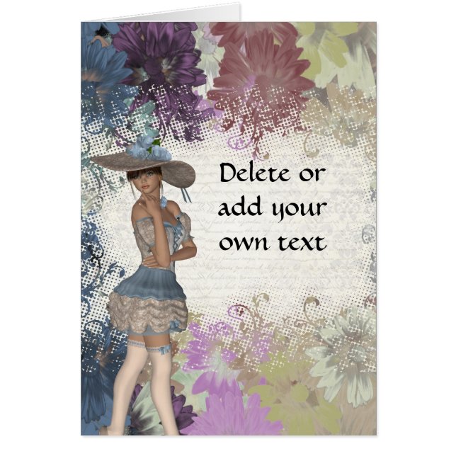 Engels roos Romantisch meisje (Voorkant)