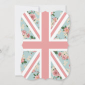 Engels Roos Union Jack Baby shower Kaart (Achterkant)