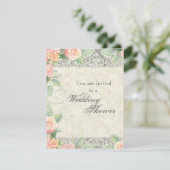 Engels Roos & Zilver Wedding of Vrijgezellenfeest Kaart (Staand voorkant)