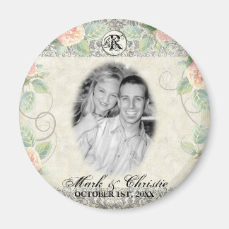 Engels Roos & Zilveren Bruiloft Save the Date Magn Magneet