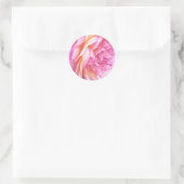 Engels Roze Roze Bloem Bloemen Bloembladeren Ronde Sticker (Tas)