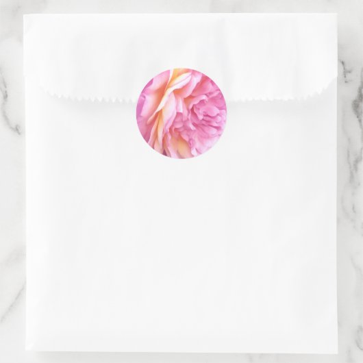Engels Roze Roze Bloem Bloemen Bloembladeren Ronde Sticker (Tas)