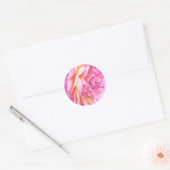 Engels Roze Roze Bloem Bloemen Bloembladeren Ronde Sticker (Envelop)