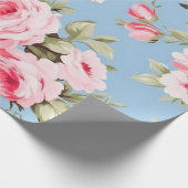  Engels roze rozen Cadeaupapier (Hoek)