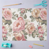 Engels Rozen Tea Party Bloemen Roze Vrijgezellenfe Tissuepapier (Craft)