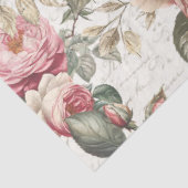 Engels Rozen Tea Party Bloemen Roze Vrijgezellenfe Tissuepapier (Detail)