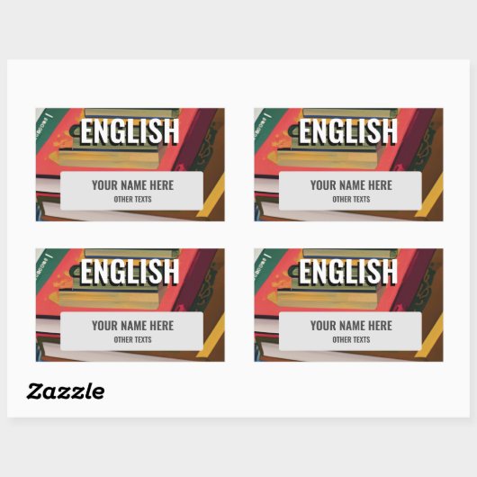 Engels School Onderwerp Sticker Label (Vel)