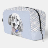 Engels Setter Blue Belton Schilderij Pet Dog Art Toilettasje (Rechterhoek)