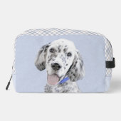 Engels Setter Blue Belton Schilderij Pet Dog Art Toilettasje (Achterkant)