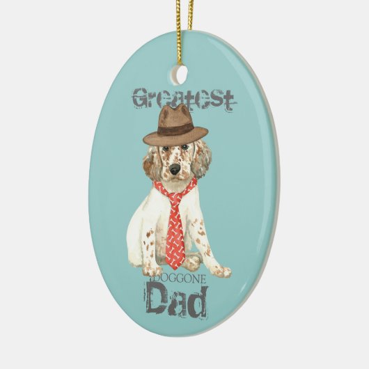 Engels Setter Dad Ceramic Ornament (Links)