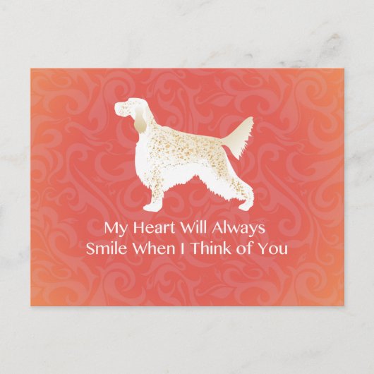 Engels Setter Denking You Pet Memorial Briefkaart (Voorkant)