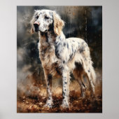 Engels Setter Dog Art Print Poster (Voorkant)