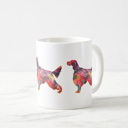Engels Setter Dog Geometric Silhouette - Multi Koffiemok (Voorkant rechts)