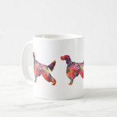 Engels Setter Dog Geometric Silhouette - Multi Koffiemok (Voorkant links)
