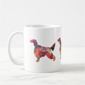 Engels Setter Dog Geometric Silhouette - Multi Koffiemok (Links)