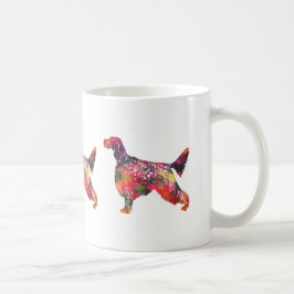 Engels Setter Dog Geometric Silhouette - Multi Koffiemok