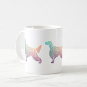 Engels Setter Dog Geometric Silhouette - Pastel Koffiemok (Voorkant links)