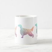 Engels Setter Dog Geometric Silhouette - Pastel Koffiemok (Center)