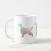 Engels Setter Dog Geometric Silhouette - Pastel Koffiemok (Links)