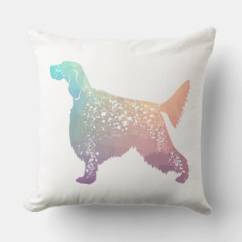 Engels Setter Dog Geometric Silhouette - Pastel Kussen