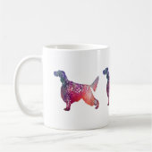 Engels Setter Dog Geometric Silhouette - Roze Koffiemok (Links)