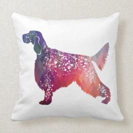 Engels Setter Dog Geometric Silhouette - Roze Kussen