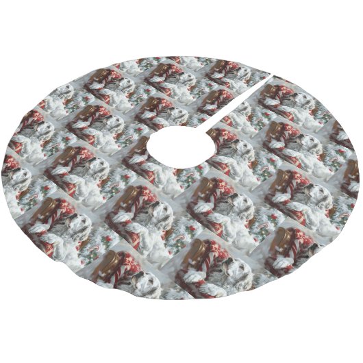 Engels Setter Dog Kerstfeest Kerstboom Rok (Gekanteld)