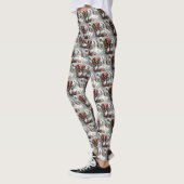 Engels Setter Dog Kerstfeest Leggings (Links)