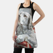 Engels Setter Dog Kerstfeest Schort (Insitu)